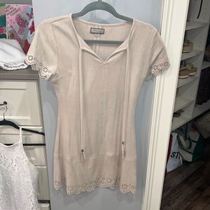 Suede tan T-shirt dress. Only been worn once.